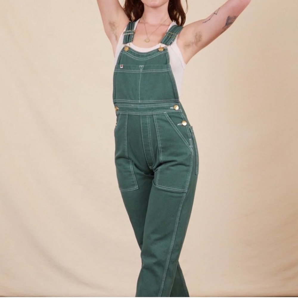 BIG BUD PRESS Emerald Green Overalls // Size M / NWOT - Picture 1 of 8